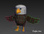 eagle character cartoon rigged 3D