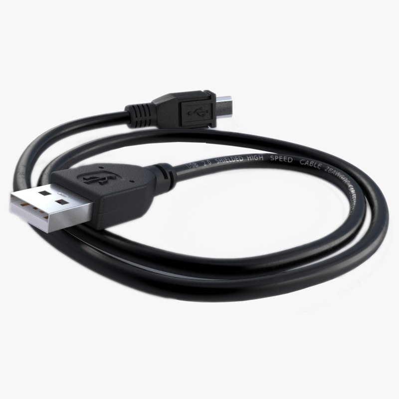 Free 3D usb cable TurboSquid 1274715