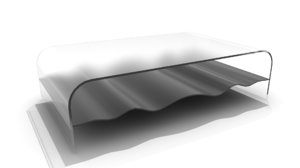 modern glossy wave coffee table 3D model