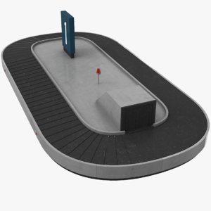 3D baggage belt real model