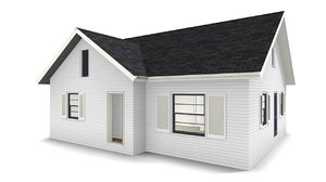 3D model bungalow house