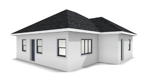 3D bungalow house