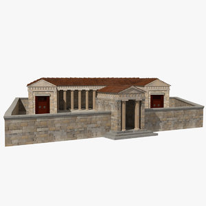 3D brauroneion sanctuary acropolis model