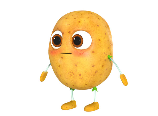 ポテトキャラクター3dモデル Turbosquid