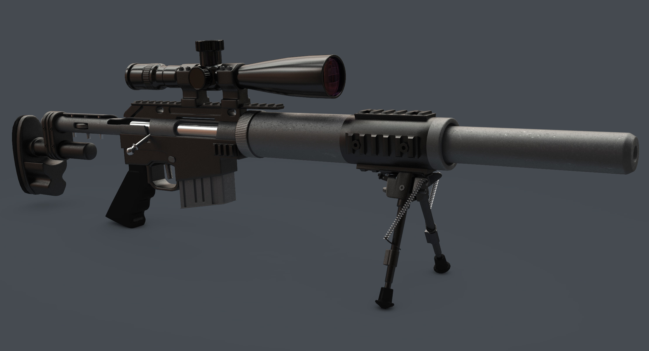 sniper rifle macmilan cs5 3d model