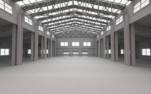 3D hangar interior