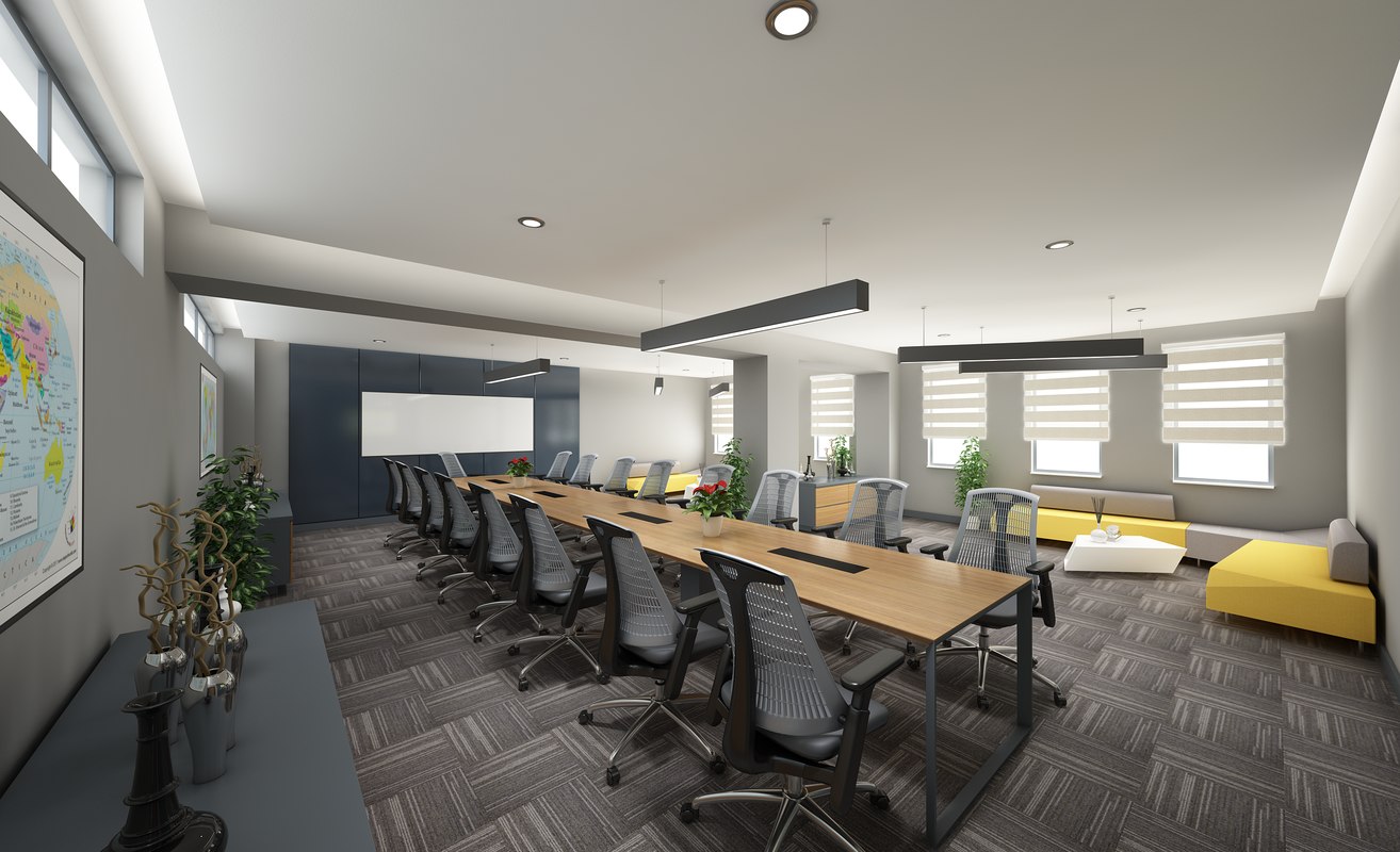 Modern meeting room 3D model - TurboSquid 1274882