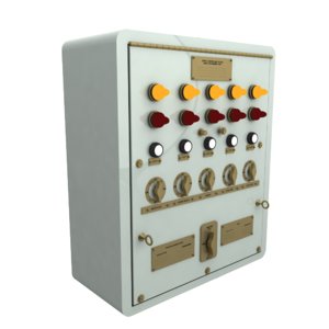 3D model electrical emergency motor panel
