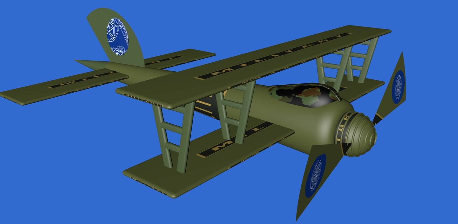 3d planor model 3d model