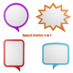 3D speech bubbles