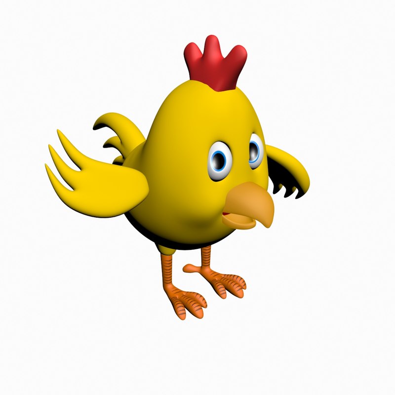 3D chiken cartoon - TurboSquid 1275213