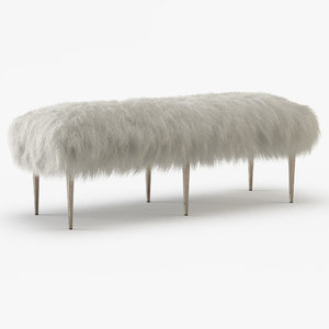 3D model wool stiletto bench