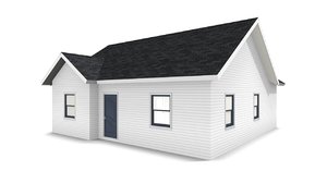 3D model bungalow house