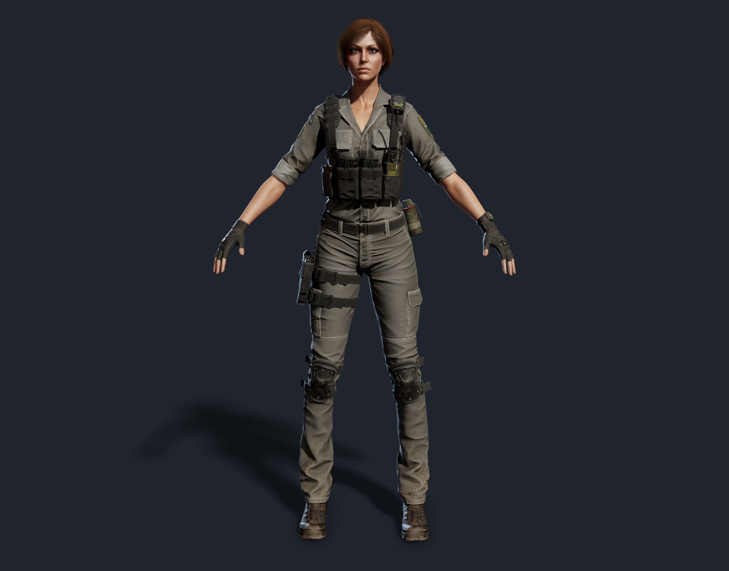 Army girl 3D model - TurboSquid 1275534