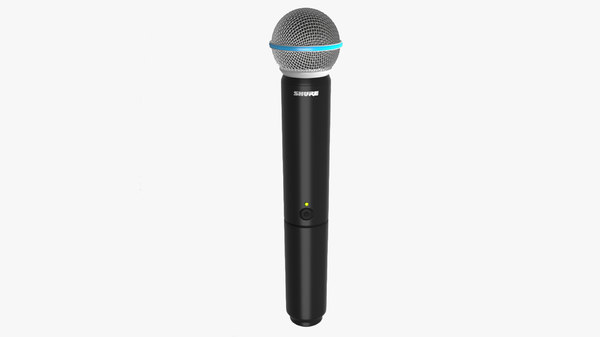 3D model wireless shure beta 58a 
