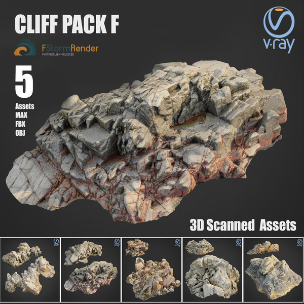 cliff pack f 3D model