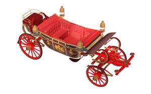 1902 state landau carriage 3D model