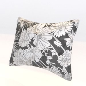 3D floral pillow