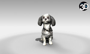 scanned poodle 3D