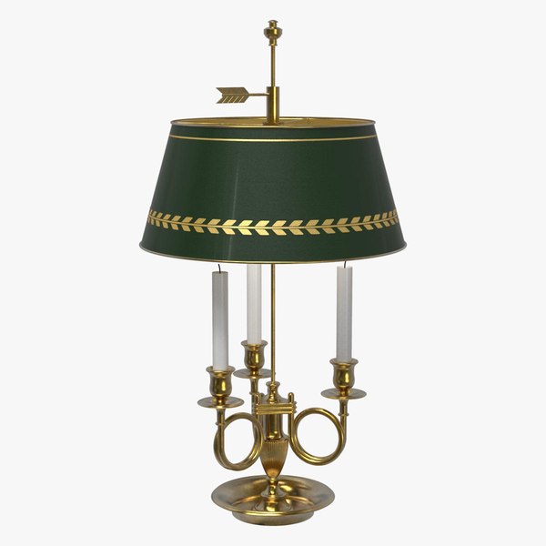 3d French Bouillotte Table Lamp, French Bouillotte Lamp