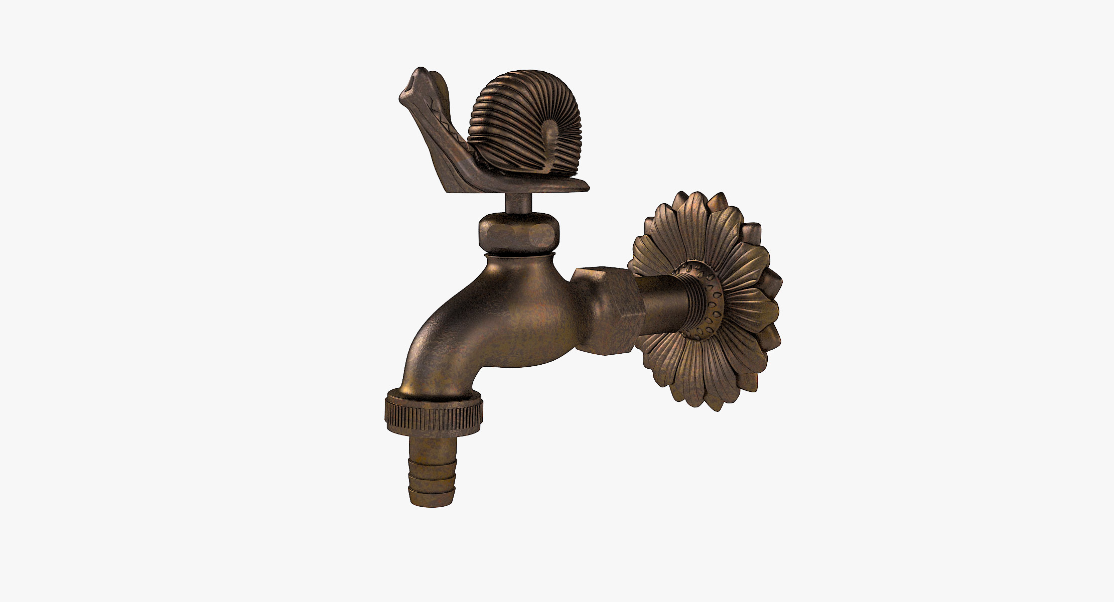 3d Decorative Garden Faucet Model Turbosquid 1276277