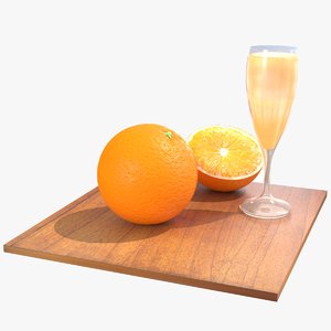 3D orange fruit