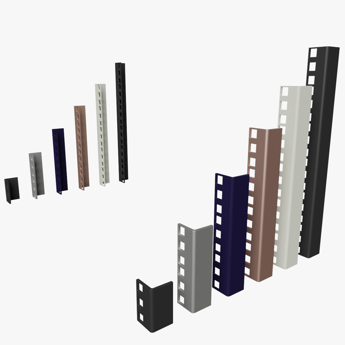 19inch rackmount rails racks 3D model TurboSquid 1276364