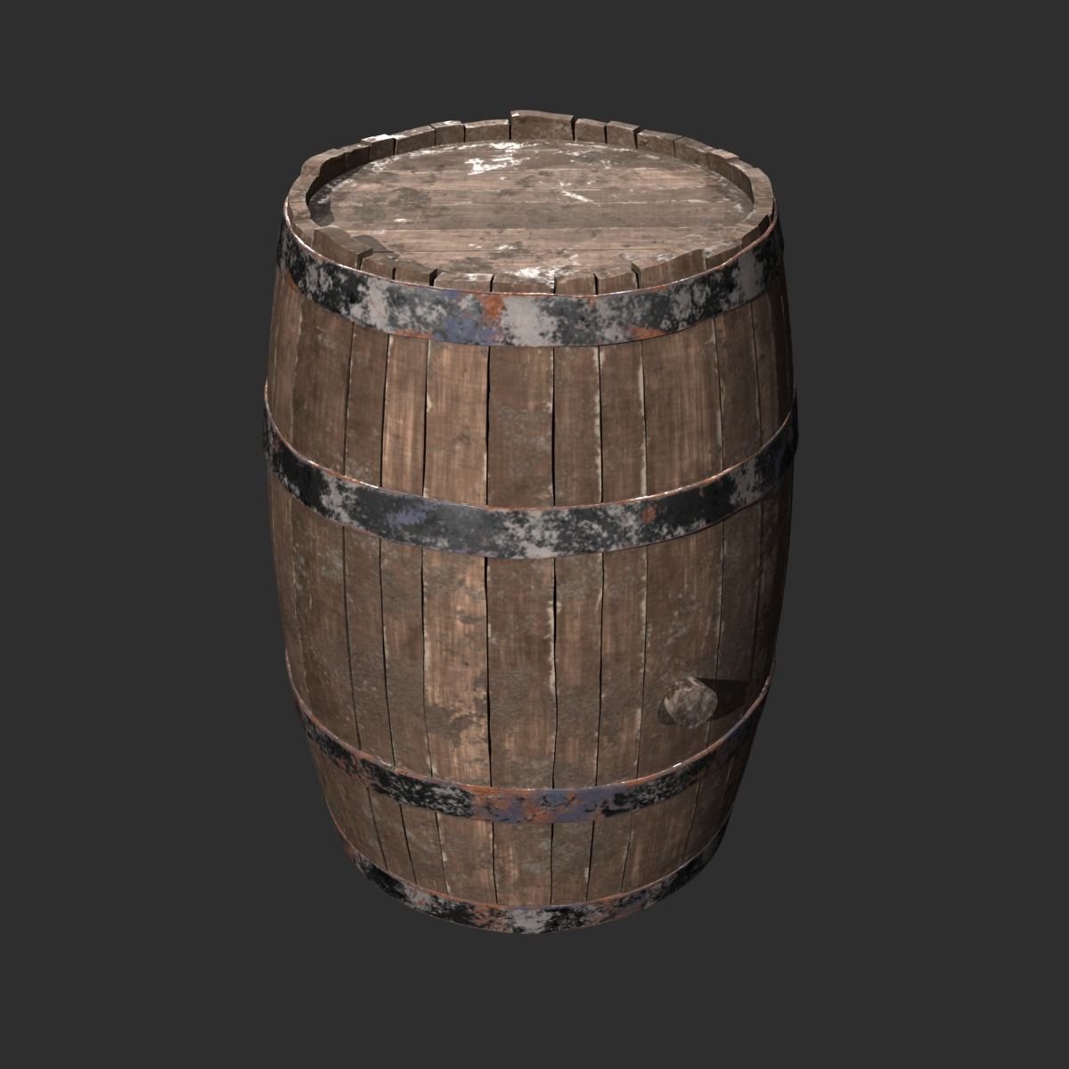 Old wooden barrel 3D model TurboSquid 1276485