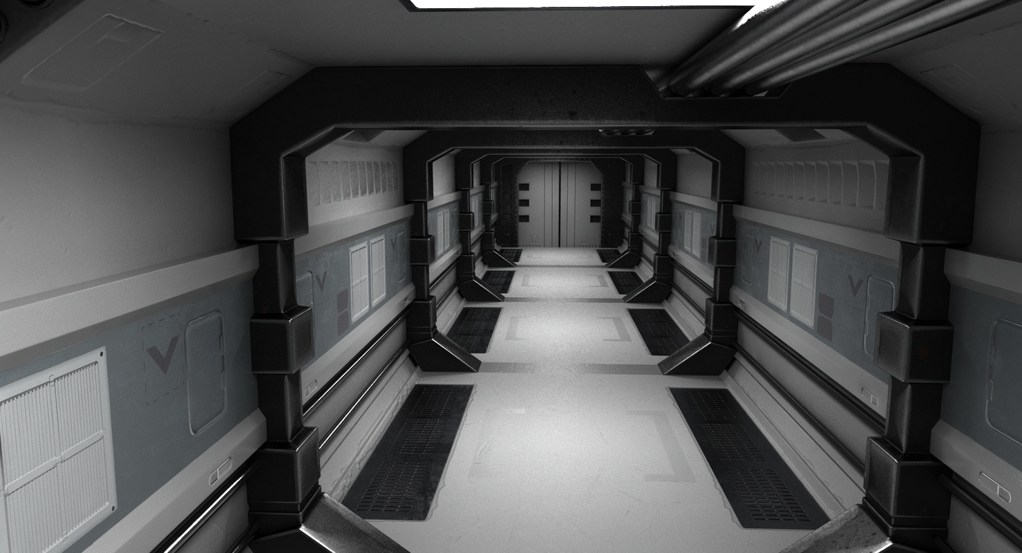 3D scifi hallway - TurboSquid 1276522