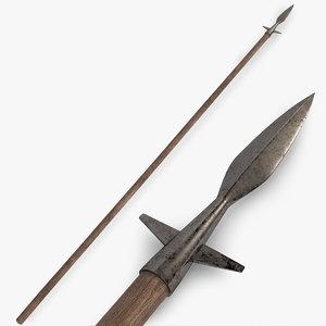 3D medieval spear