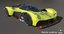 low-poly aston martin valkyrie 3D model