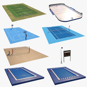 3D model sports fields collections