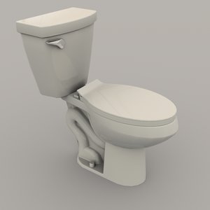 3D western toilet model