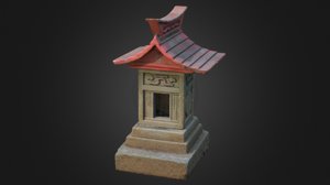 3D hokora miniature shinto shrine model