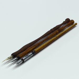 3D model dip pens