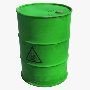 toxic waste barrel 3D model