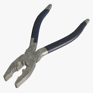 realistic old pliers ready 3D