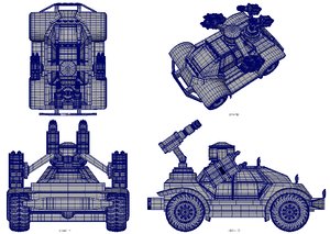 buggy military 3D model