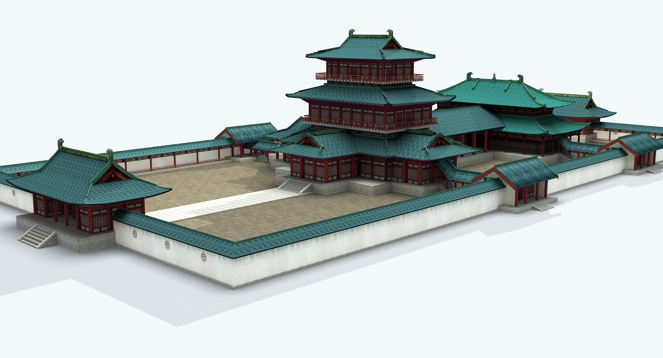 3d Ancient China Palace Model Turbosquid 1277045