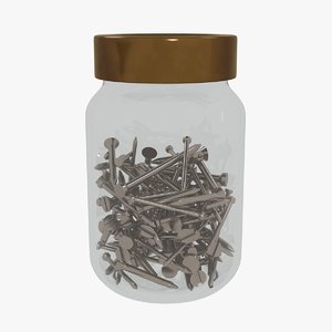 3D jar nails screws model