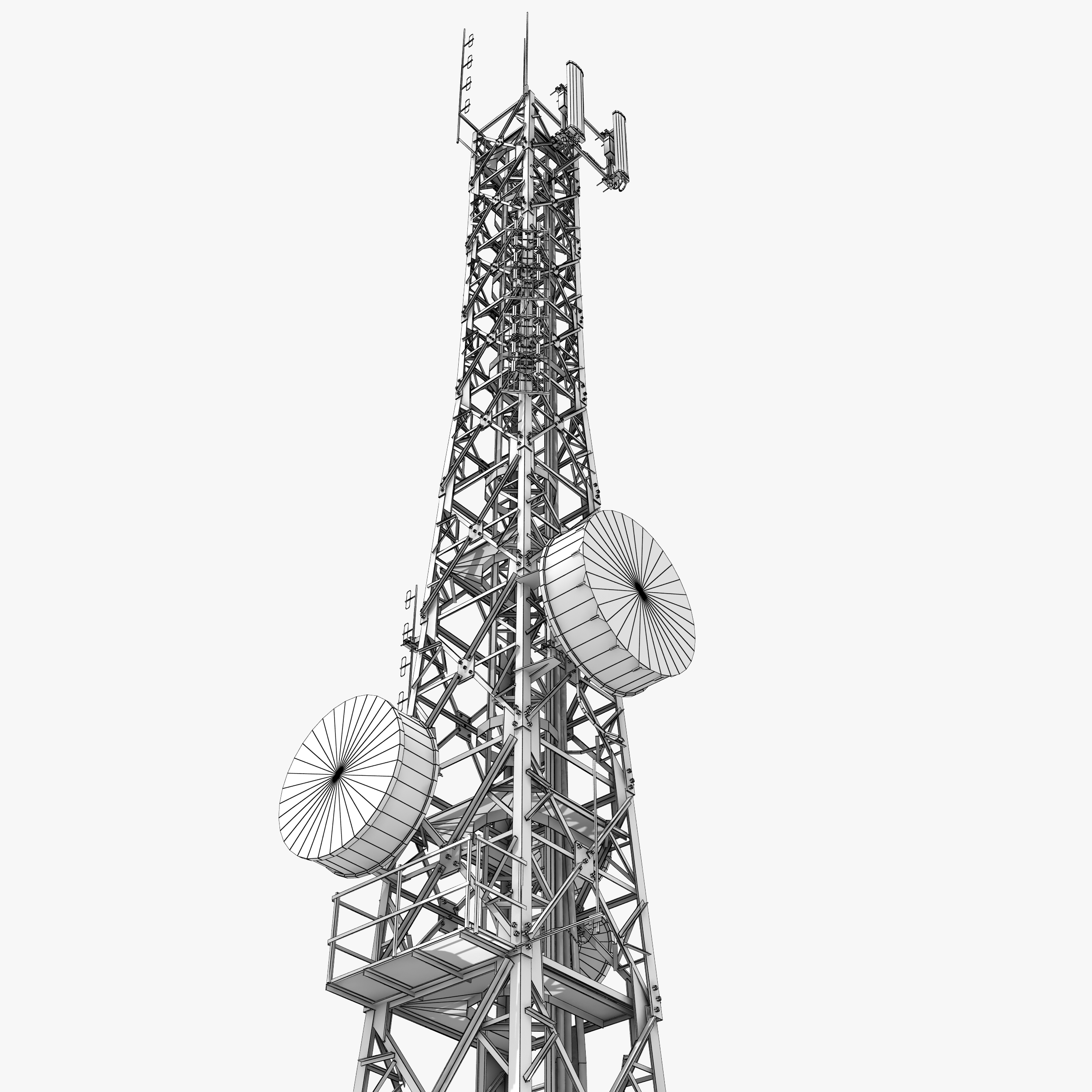 Telecommunication tower antena 3D - TurboSquid 1277110