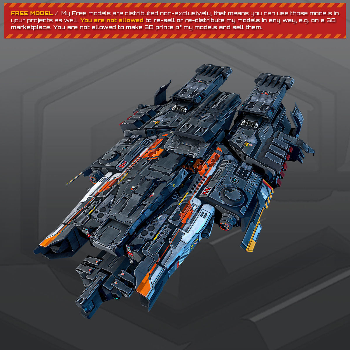 Free 3D Starship Spacecraft Model - TurboSquid 1277308