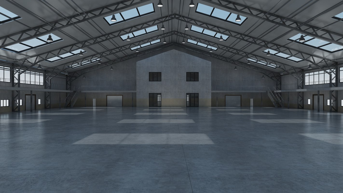 Warehouse scene 3D model TurboSquid 1277355