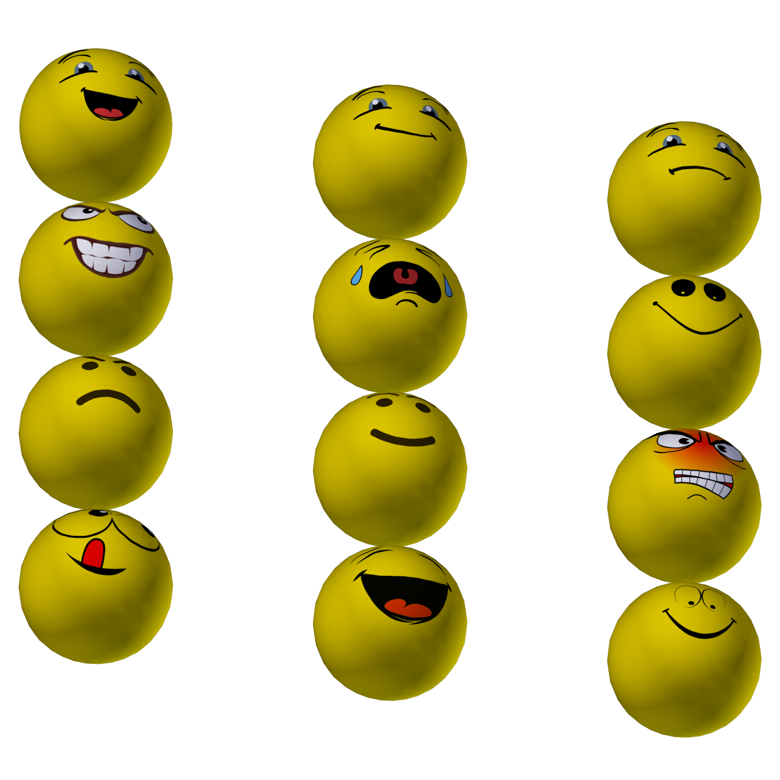 3D smileys pack model - TurboSquid 1277388