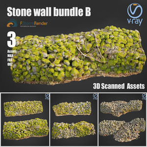 3D model stone wall b
