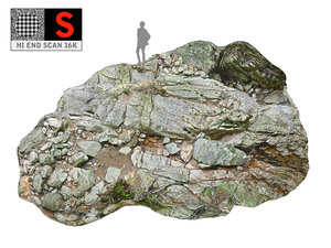 3D jungle rock ground 16k model