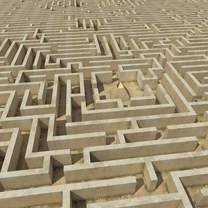 maze labyrint ancient 3D model