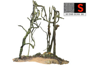 3D model liane tree hd 8k