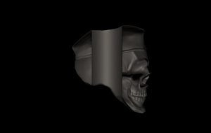 3D skull soldier print model