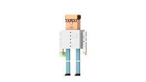 3D model simple scientist man